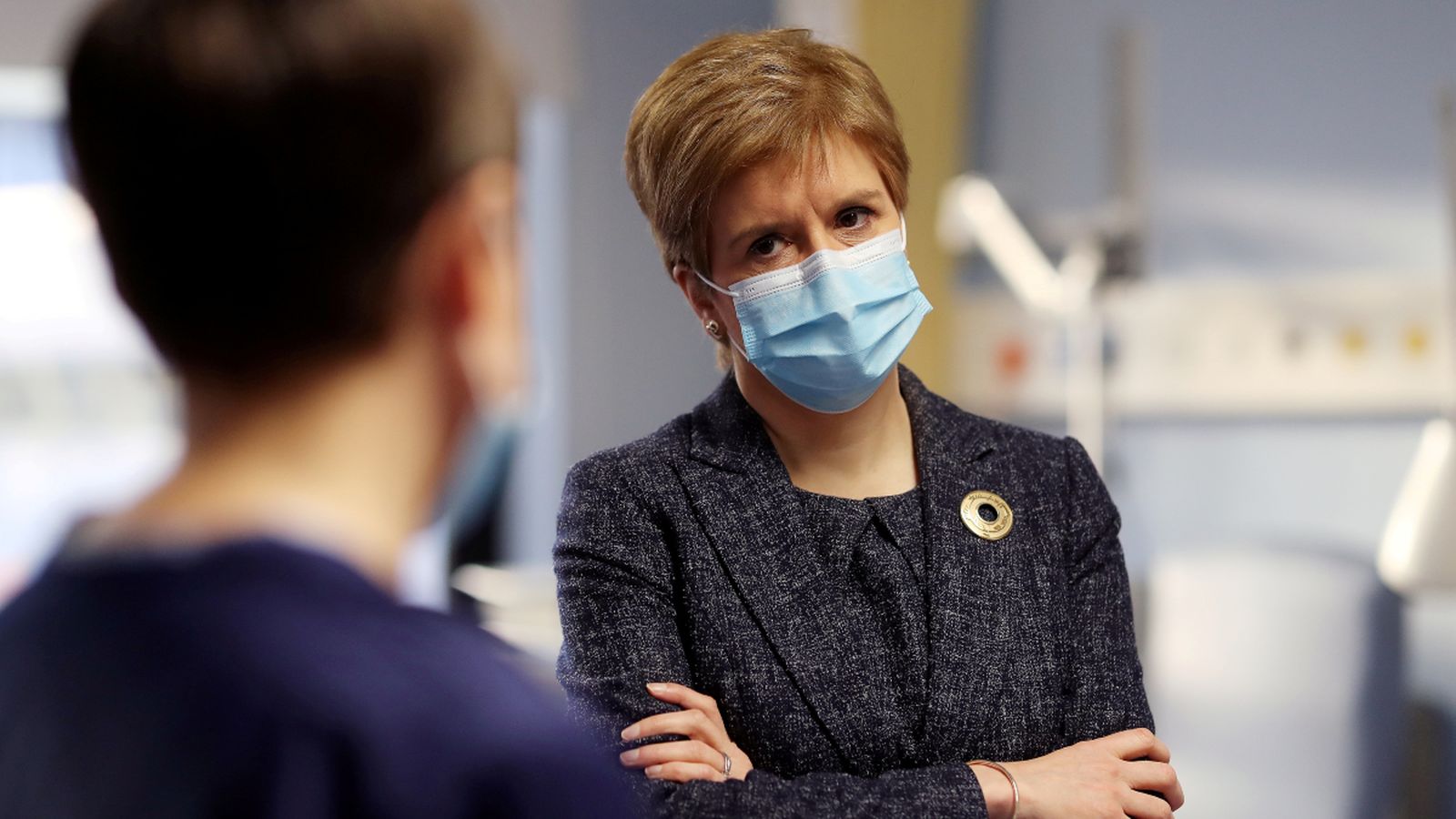 La primera ministra d'Escòcia, Nicola Sturgeon, visita l’Hospital General d'Edimburg