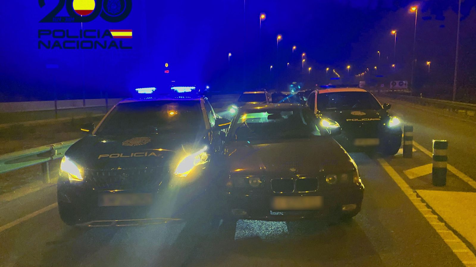 Moment de la detenció del vehicle