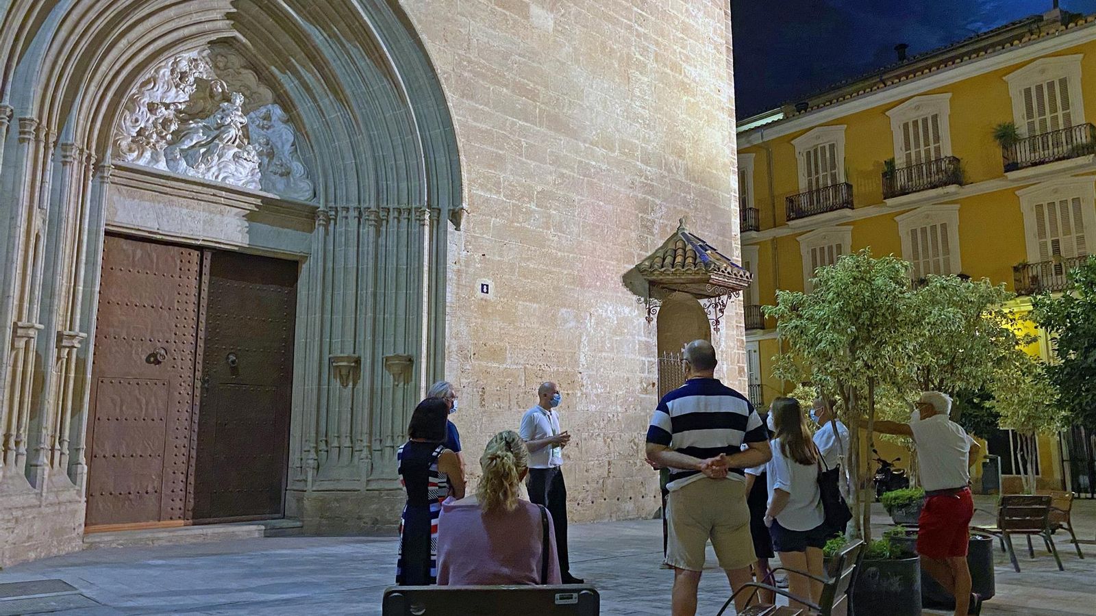 Imatge d'arxiu de la visita noctura a l'esglesia de Sant Nicolau, al 2020