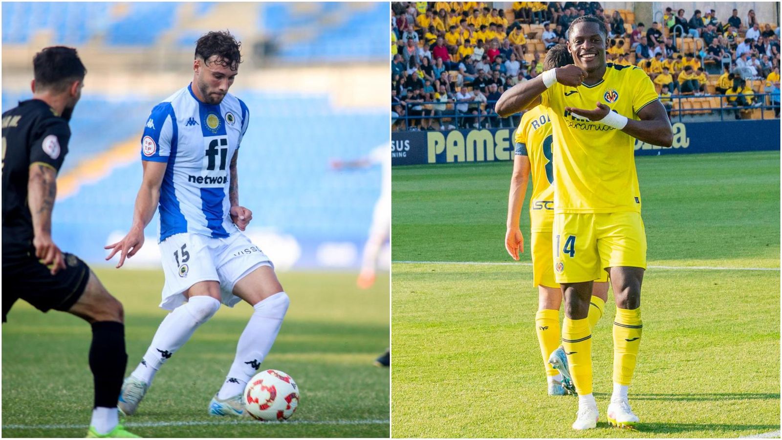 Samu, de l'Hèrcules, i Etta Eyong, del Vila-real B