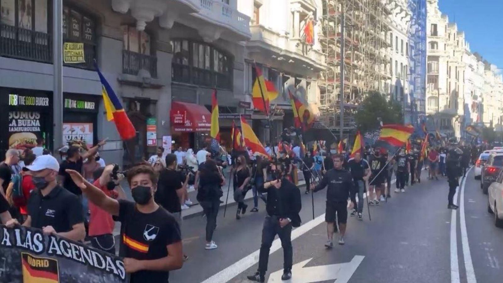 Manifestació de feixistes a Chueca