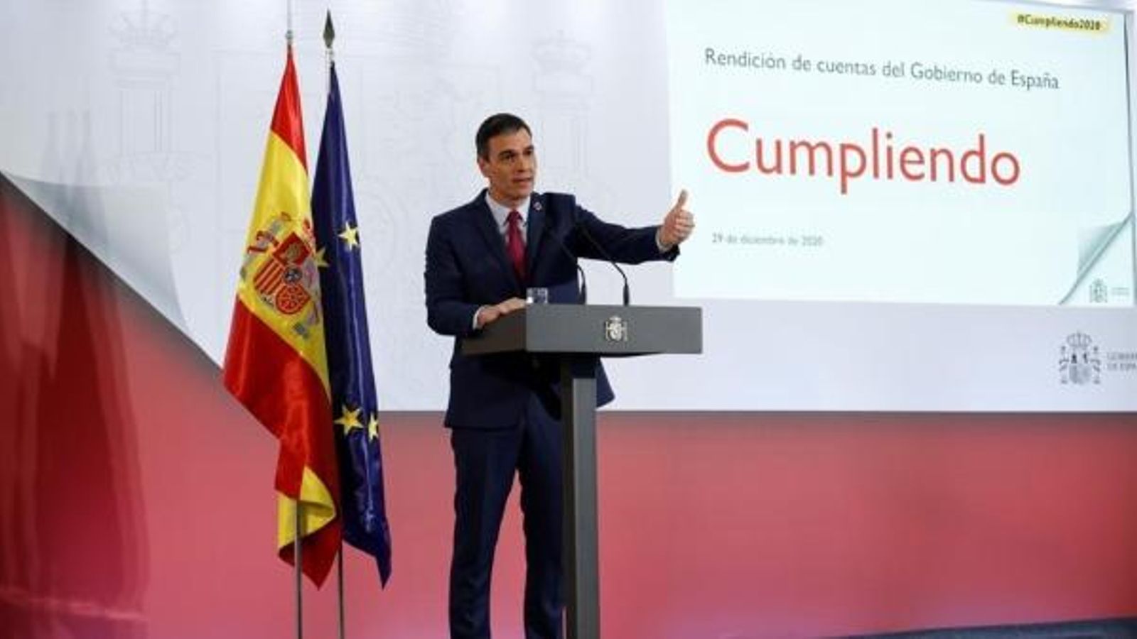 El president Sánchez, aquest dimarts durant la roda de premsa
