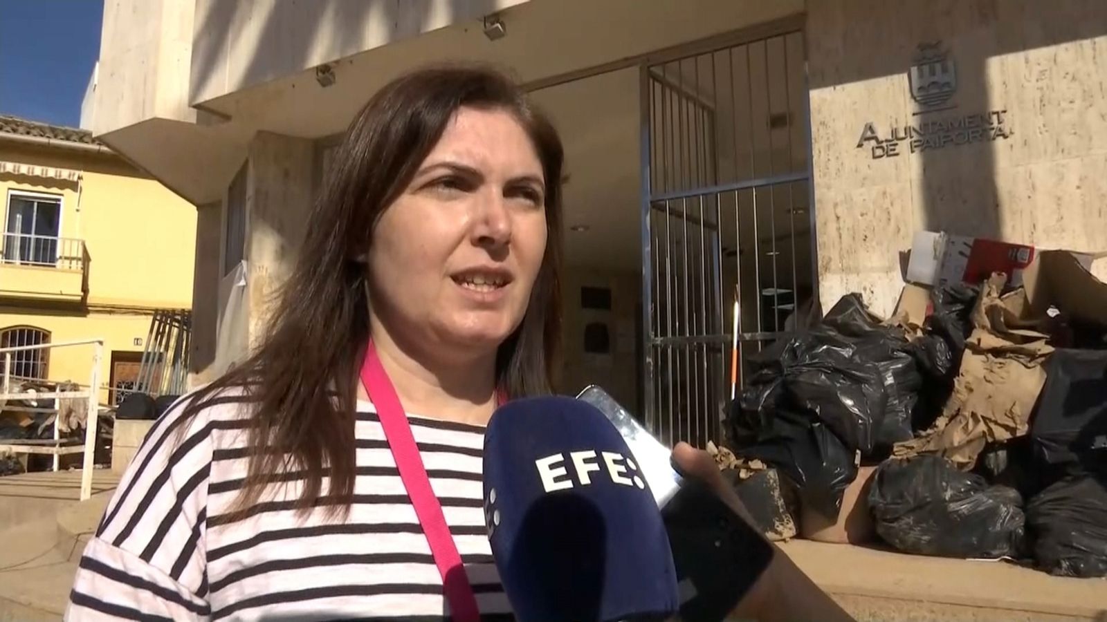L'alcaldessa de Paiporta, Maribel Albalat, en declaracions a Efe