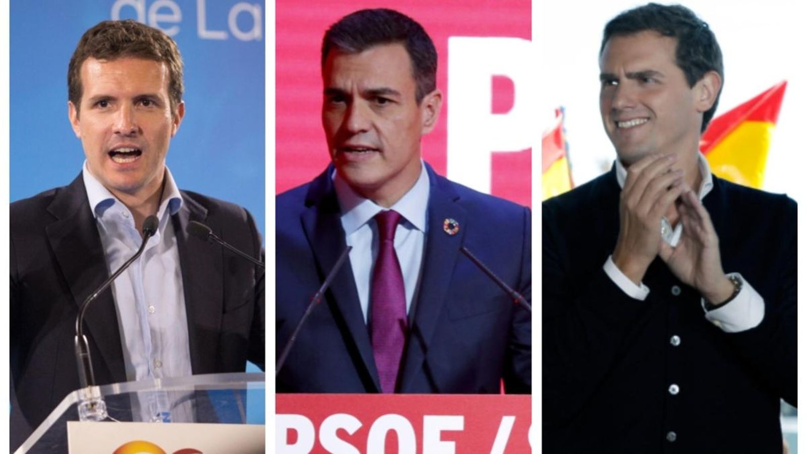 Casado, Sánchez i Rivera