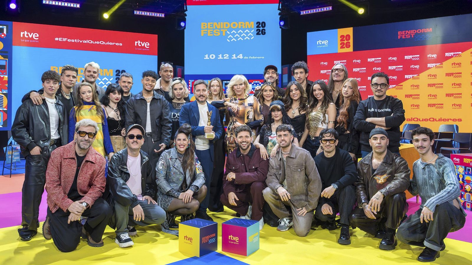 Imatge de presentació dels artistes que competiran en el Benidorm Fest 2026