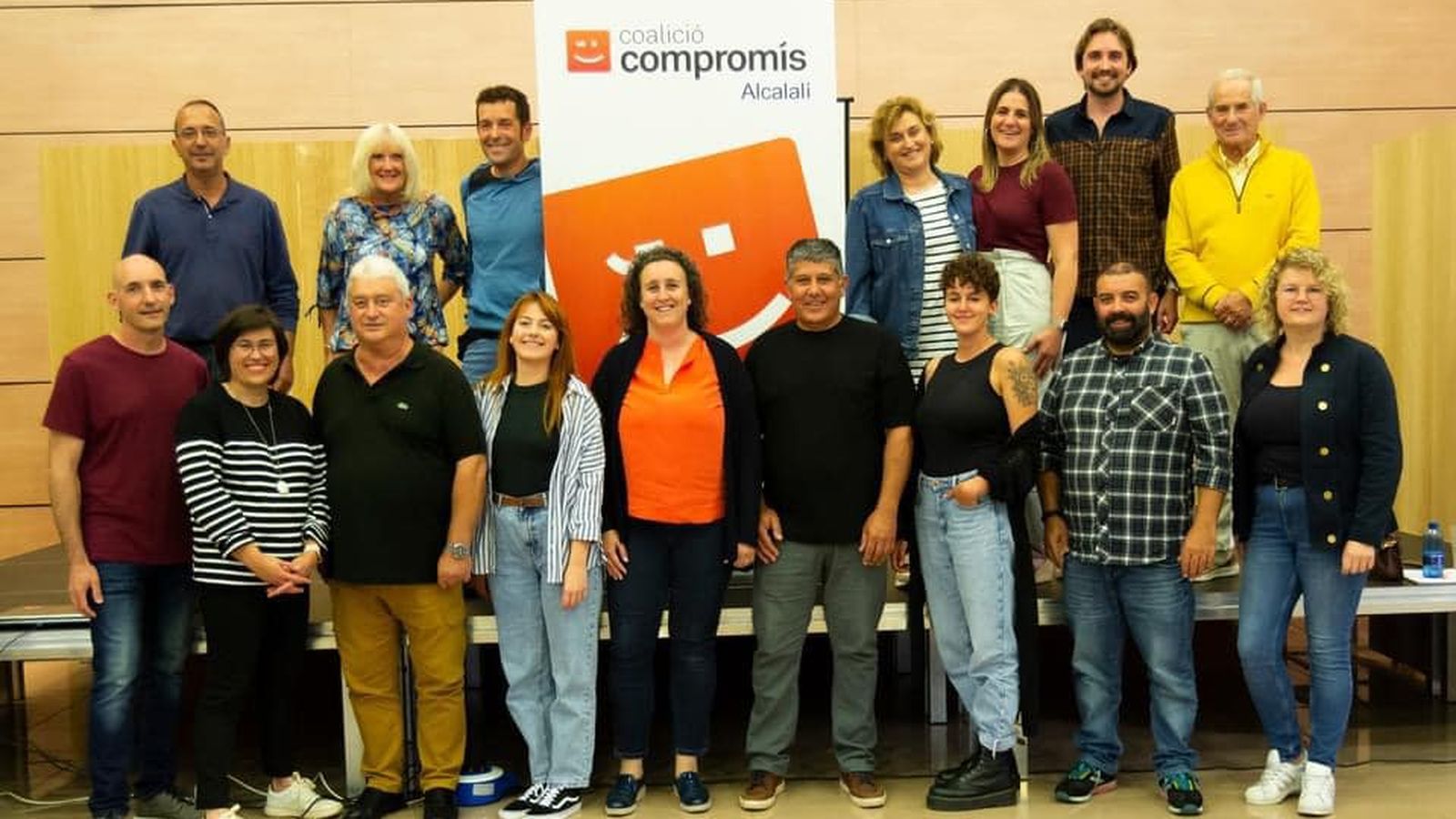 Integrants de la coalició Compromís per Alcalalí