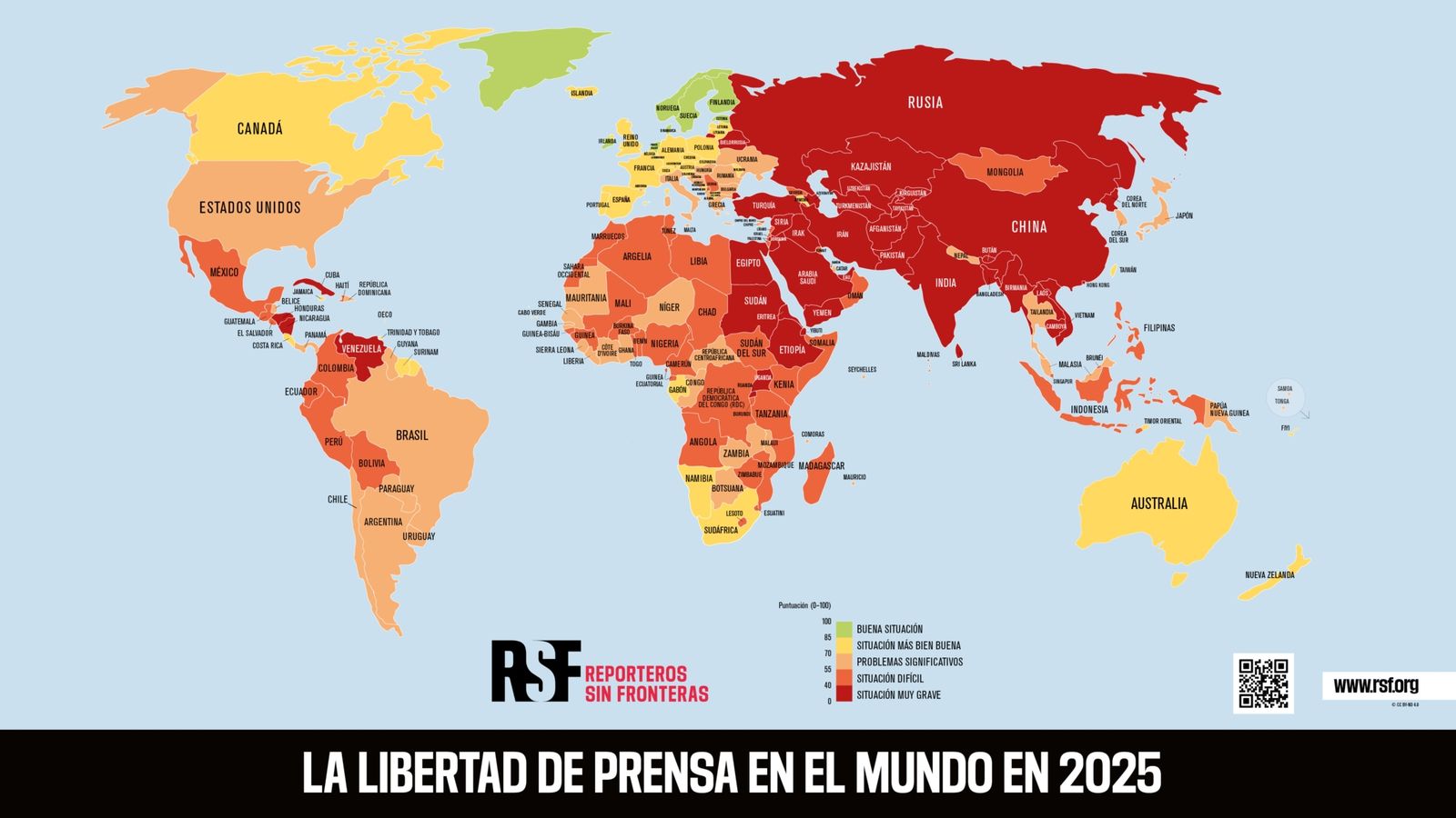 La llibertat de premsa al món