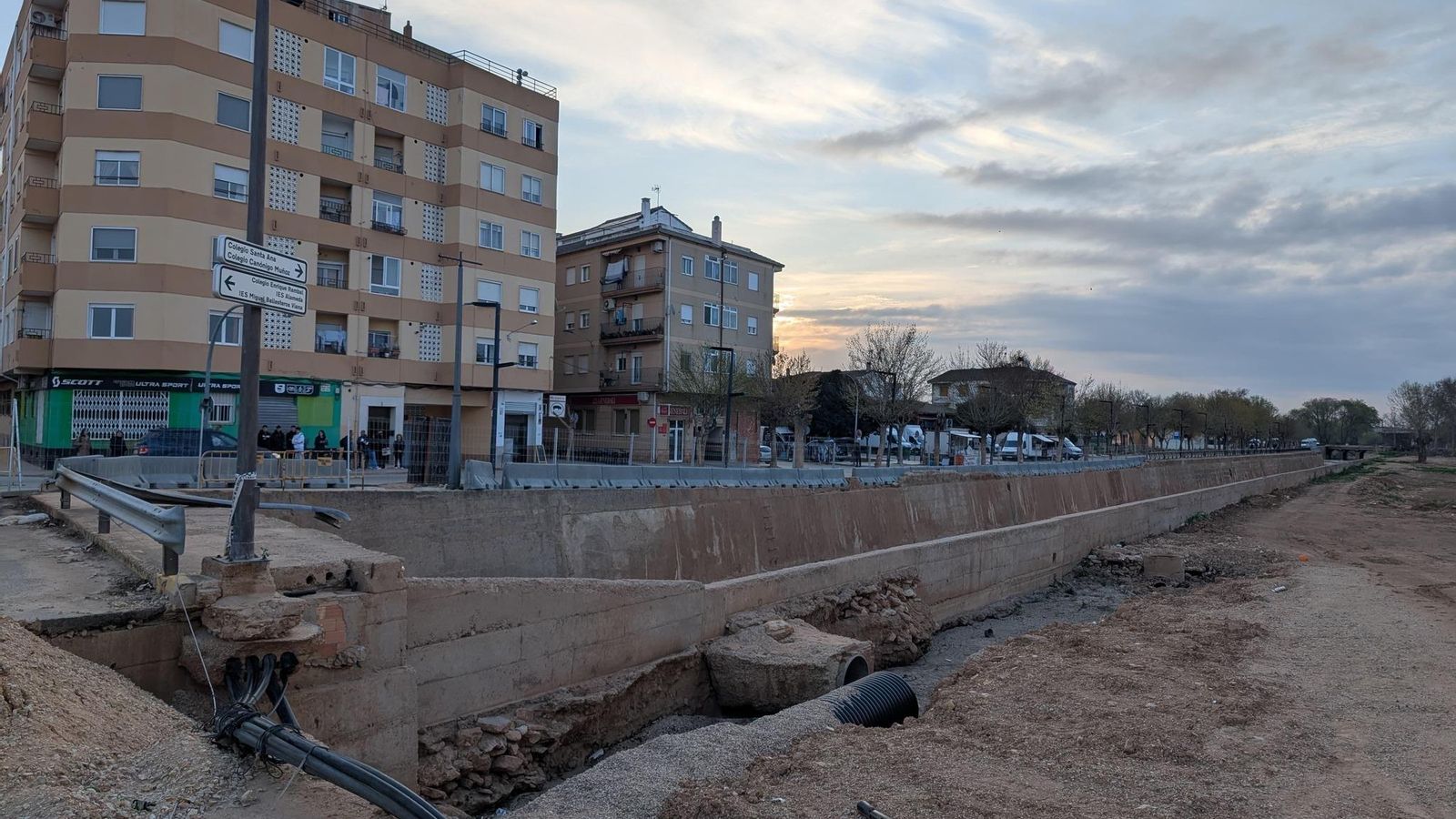 Obres de canalització del riu Magre a Utiel