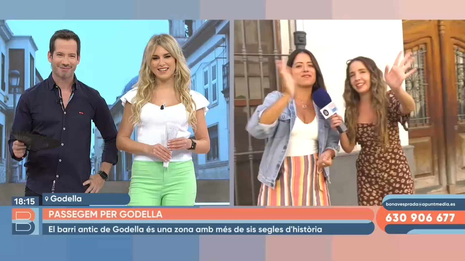 Nerea Sanfe saluda a l'equip de 'Bona vesprada'