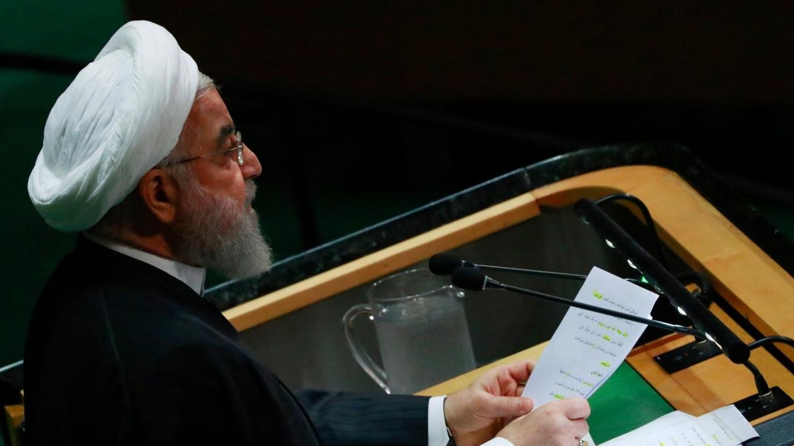 El president iranià, aquest dimecres en l'Assemblea General de l'ONU El president iranià, aquest dimecres en l'Assemblea General de l'ONU