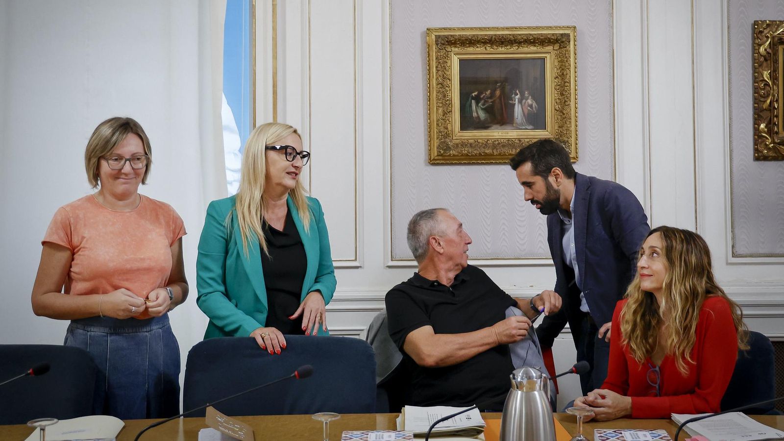 Síndics i portaveus adjunts de PSPV i Compromís, en la Junta de Síndics de les Corts