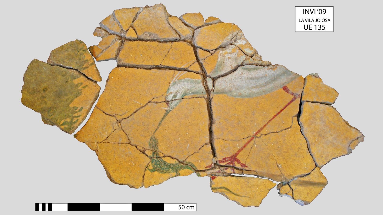 Fragments d'una pintura mural al jaciment