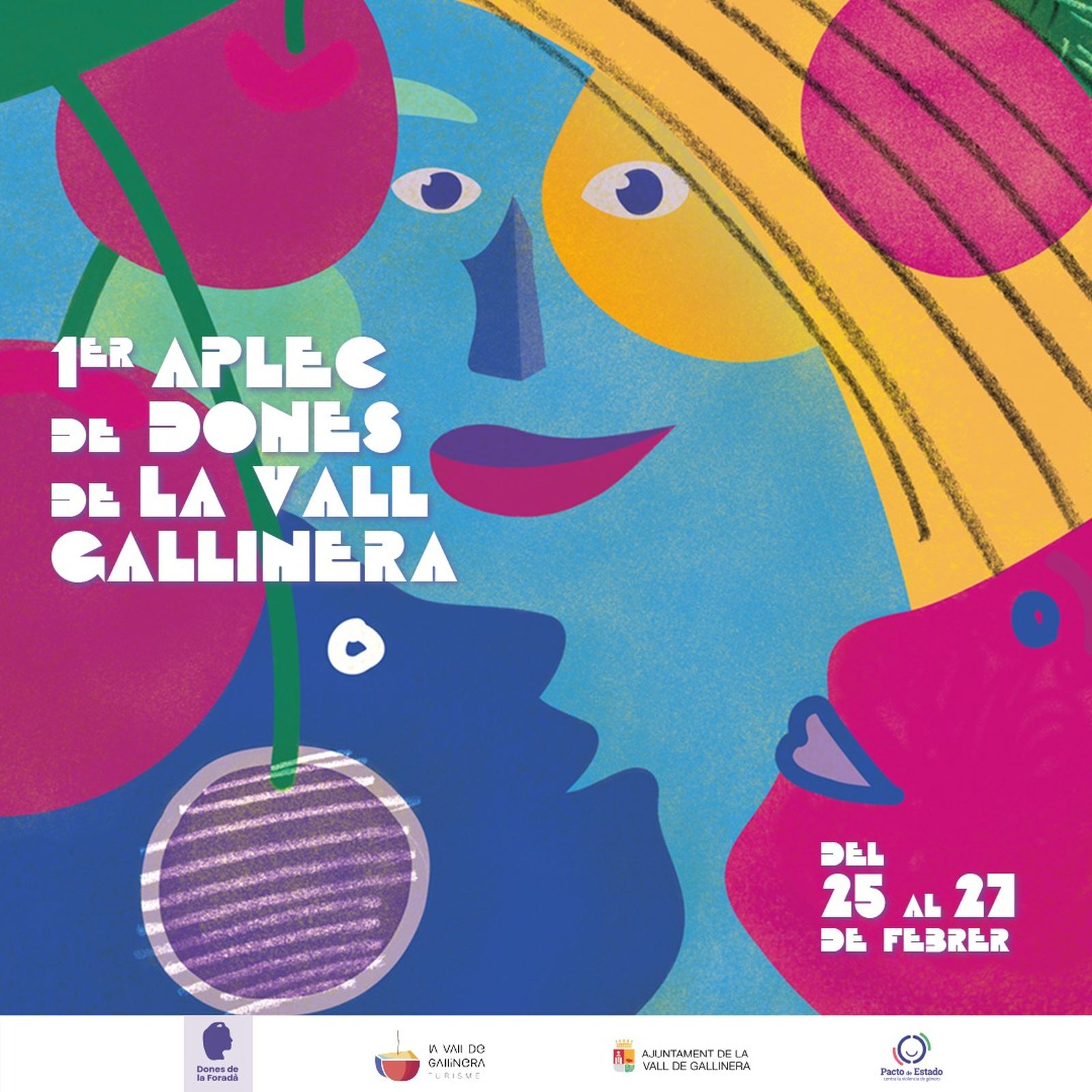 Cartell del 1er Aplec de Dones de la Vall de la Gallinera
