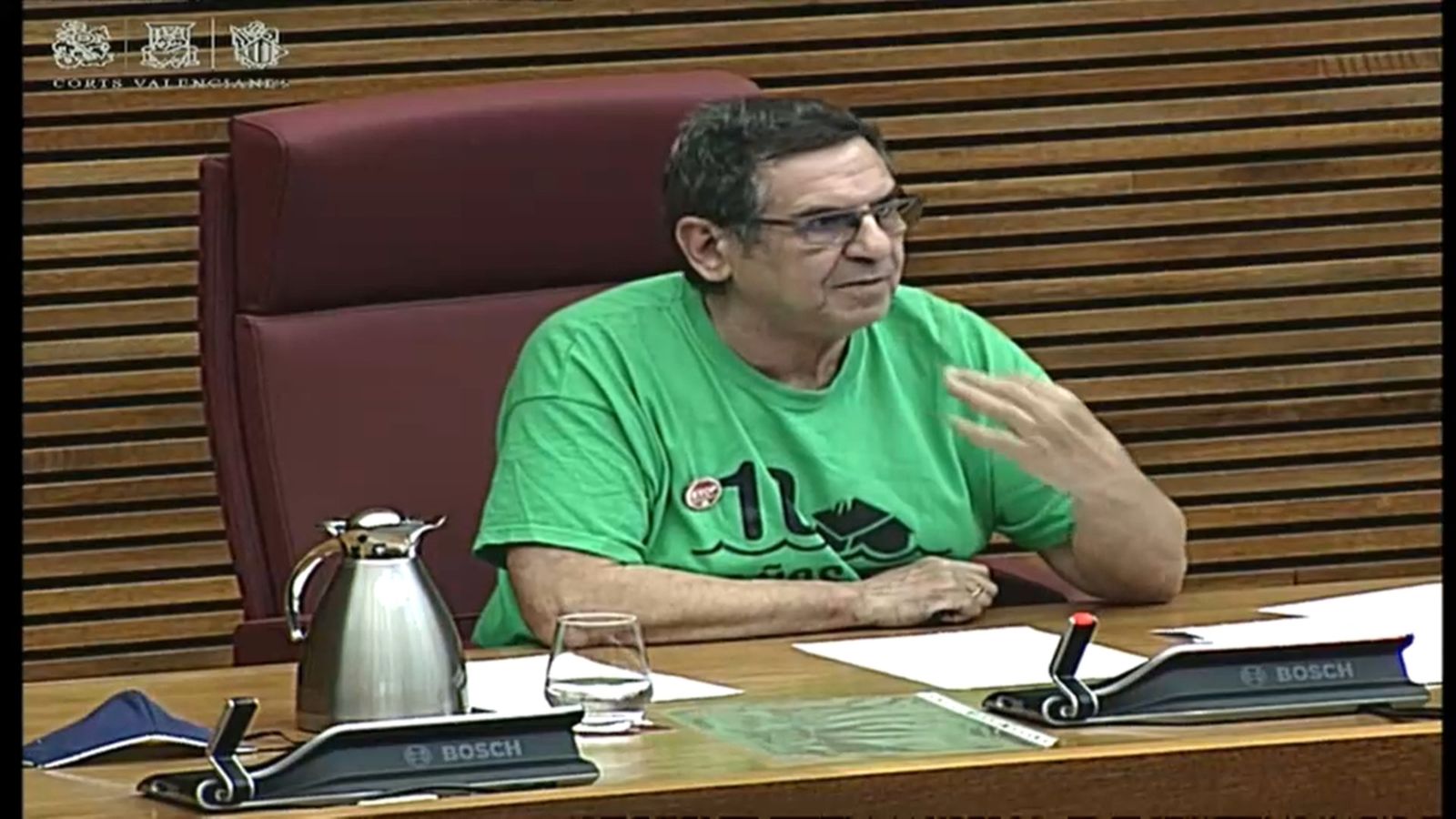 El portaveu del PAH, aquest matí, a les Corts.