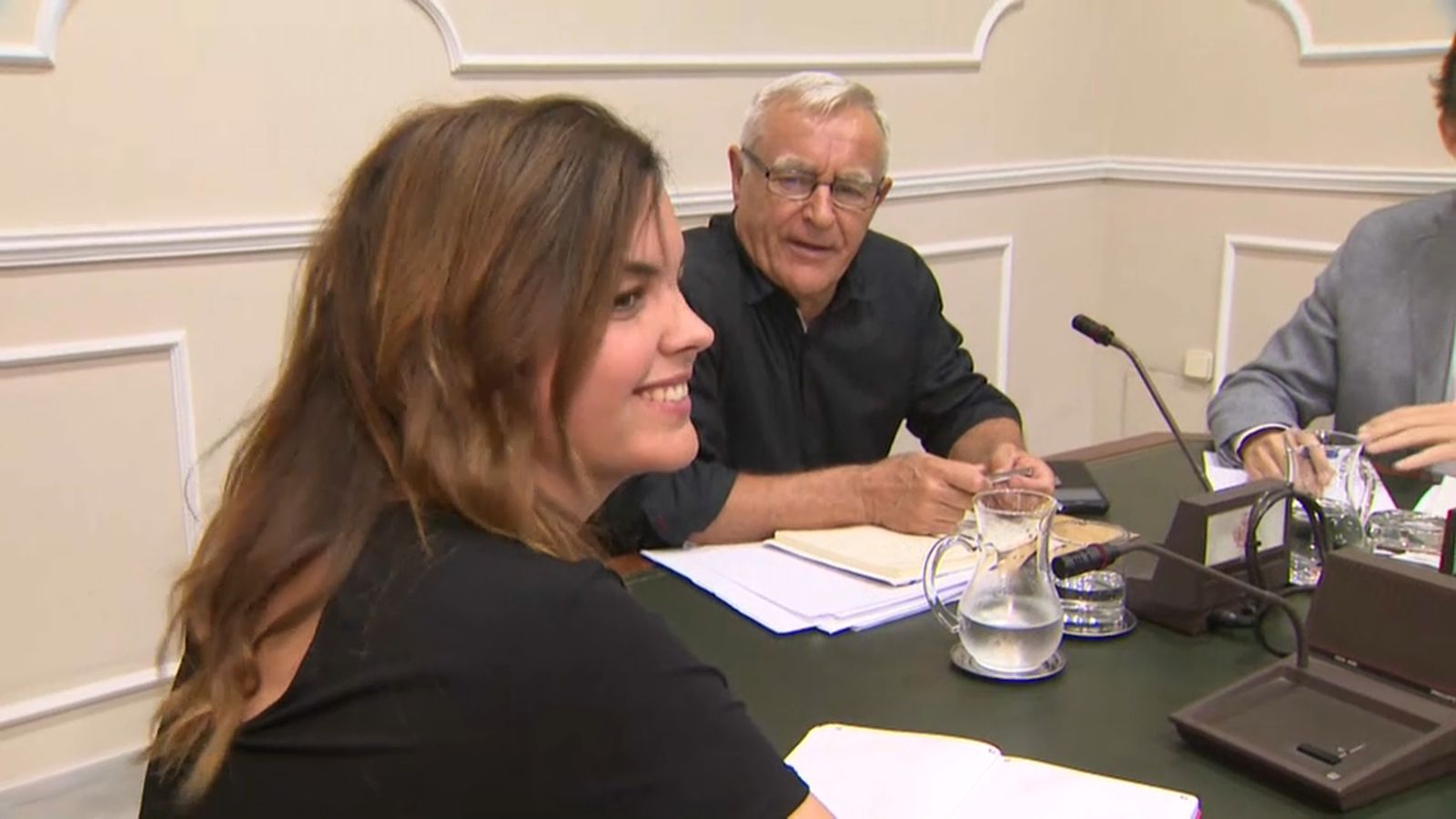 Ribó i Gómez durant una reunió al consistori