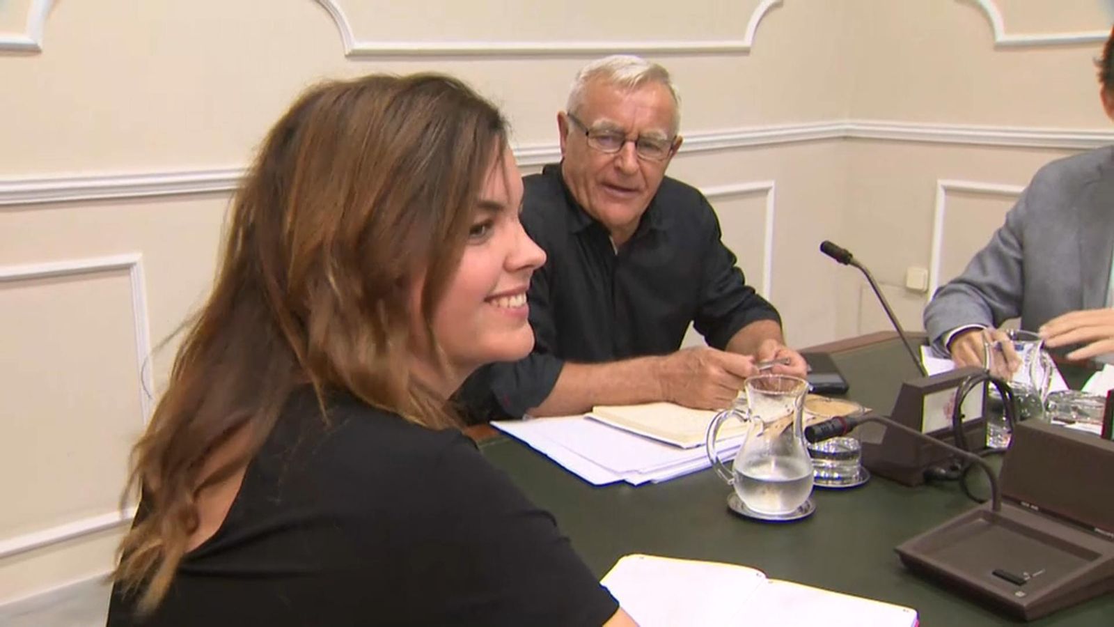 Ribó i Gómez durant una reunió al consistori