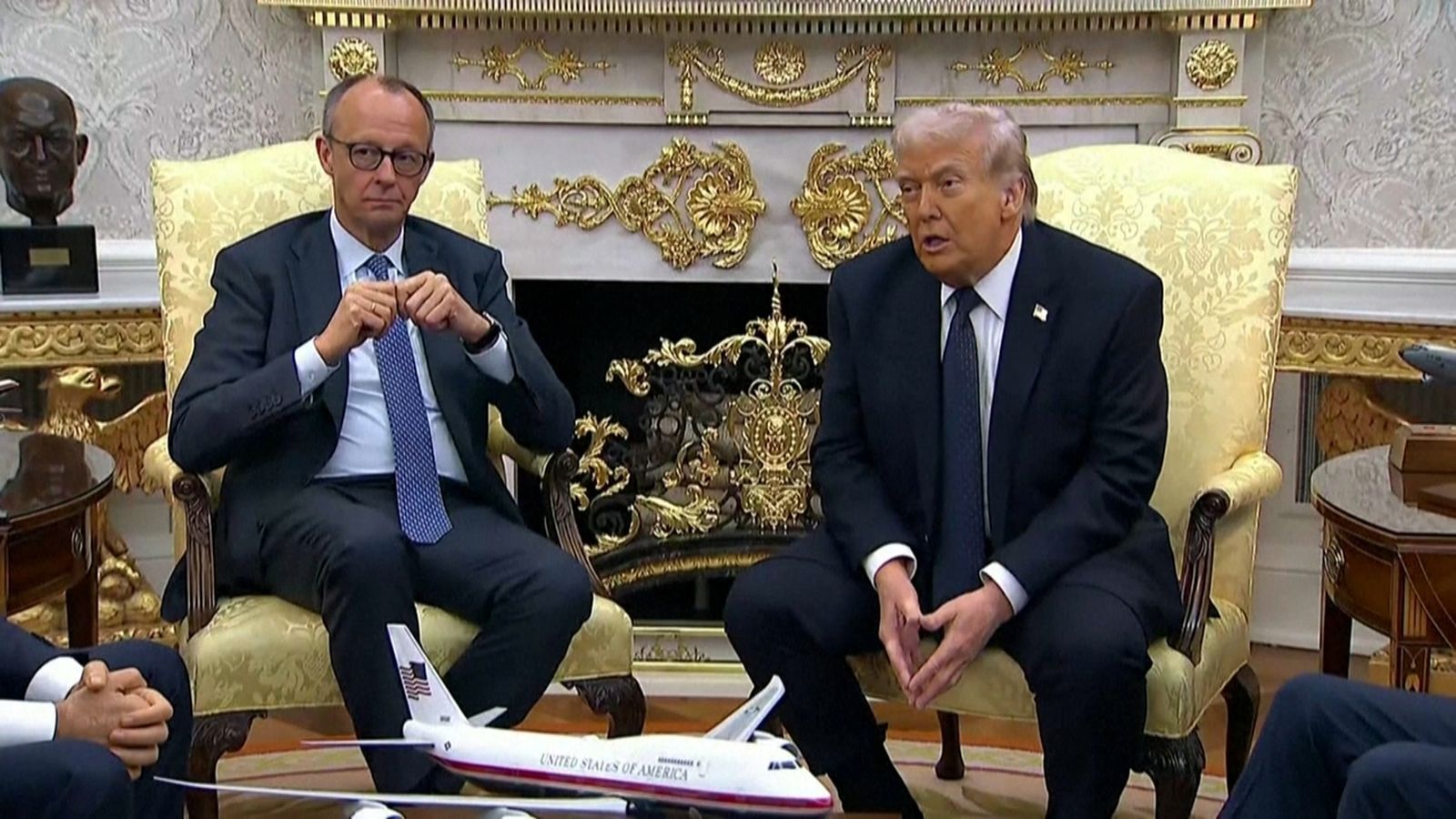Trump i el canceller Friedrich Merz, en l'última reunió a Washington