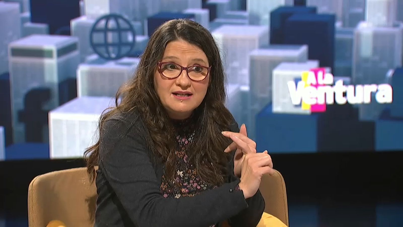 La vicepresidenta del Consell, Mónica Oltra, en l'entrevista al programa 'A la Ventura'.