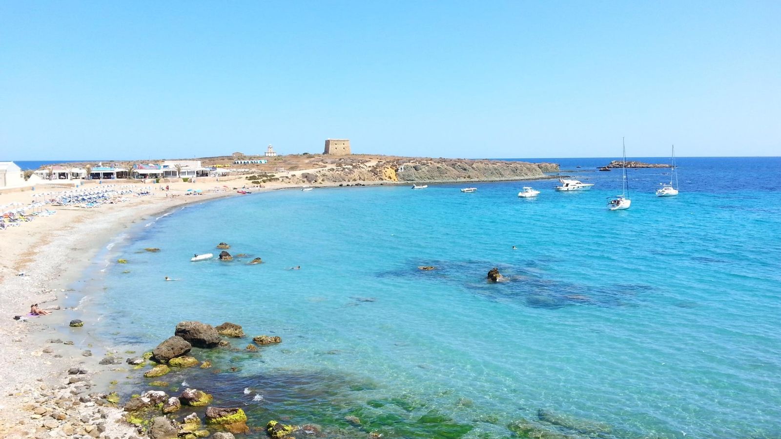 Vista de la costa de Tabarca