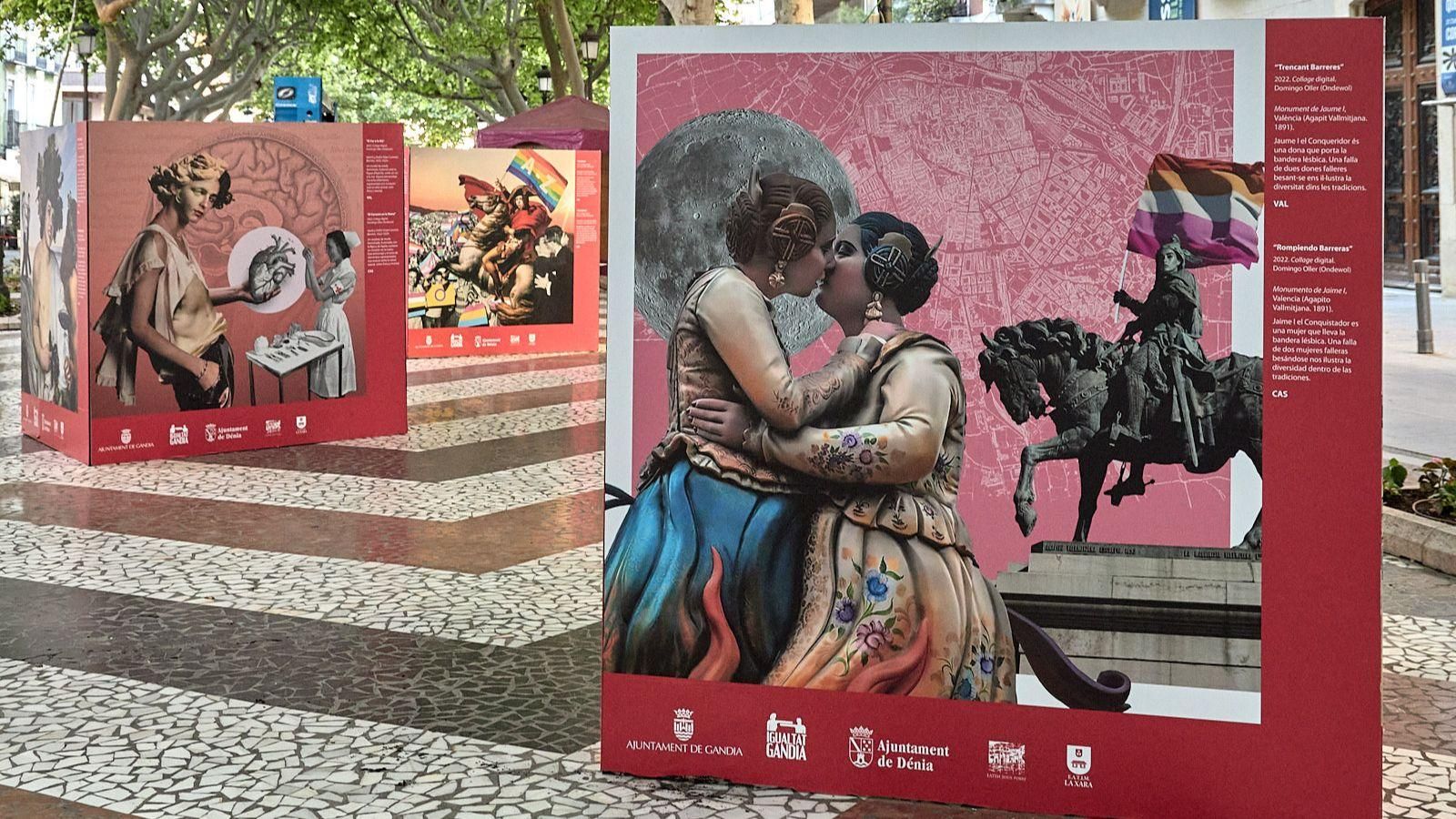 Reposen els cartell de l'exposició LGTBIQ+ de Gandia