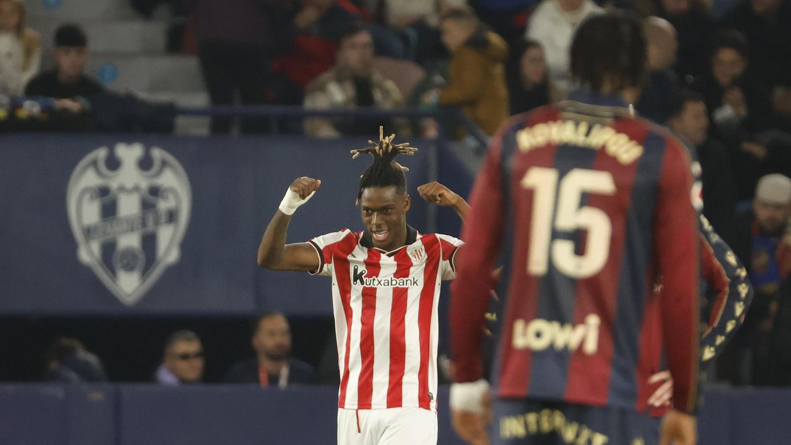 Nico Williams celebra el segon gol de l'equip basc