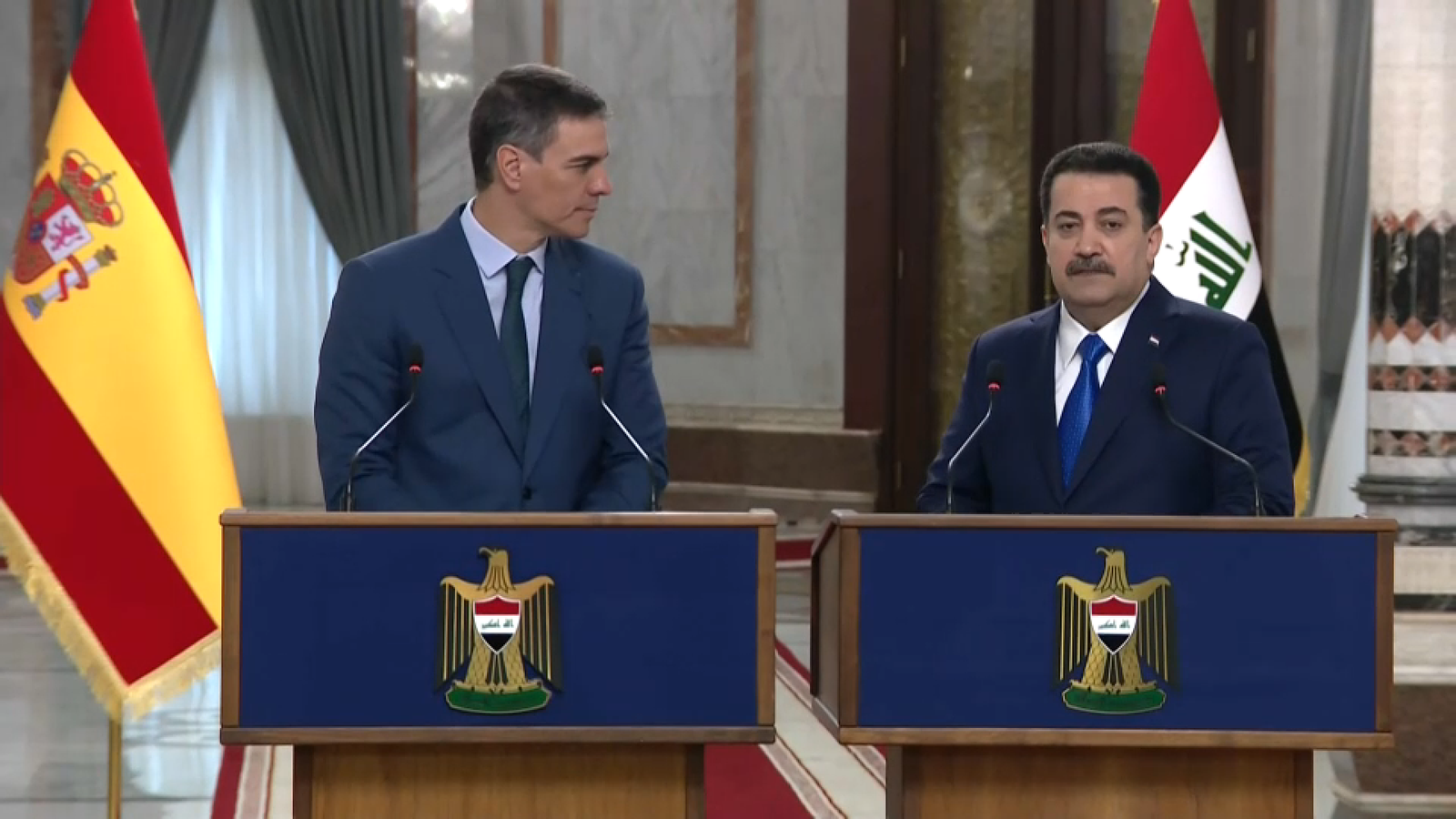 Sánchez a Bagdad amb el primer ministre de l'Iraq