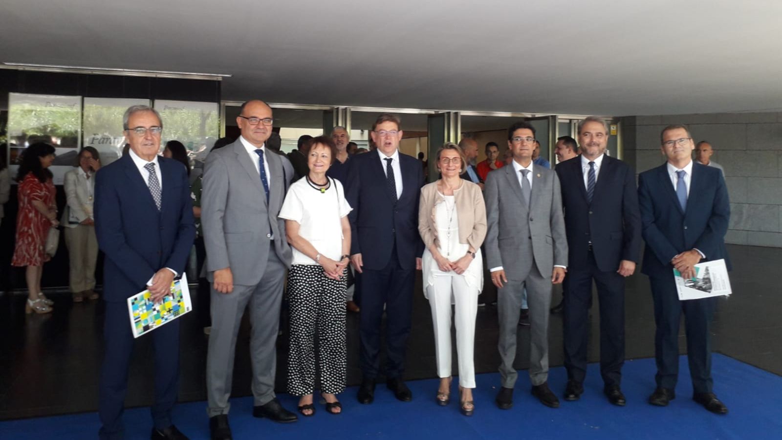 Ximo Puig i els rectors de les universitats públiques valencianes en la presentació de l'informe de l'Ivie.