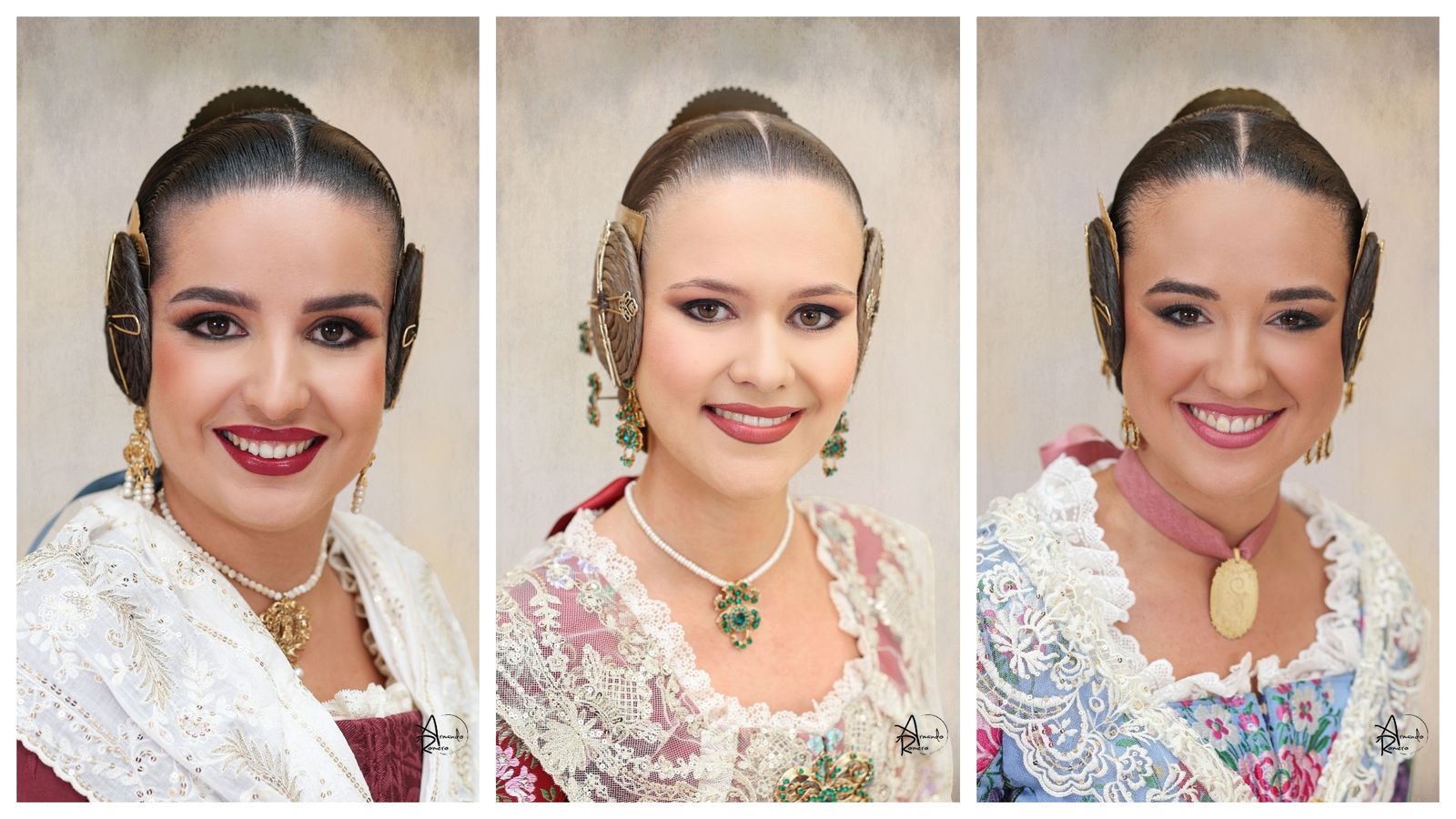 Algunes de les candidates a fallera major de València de les falles 2025