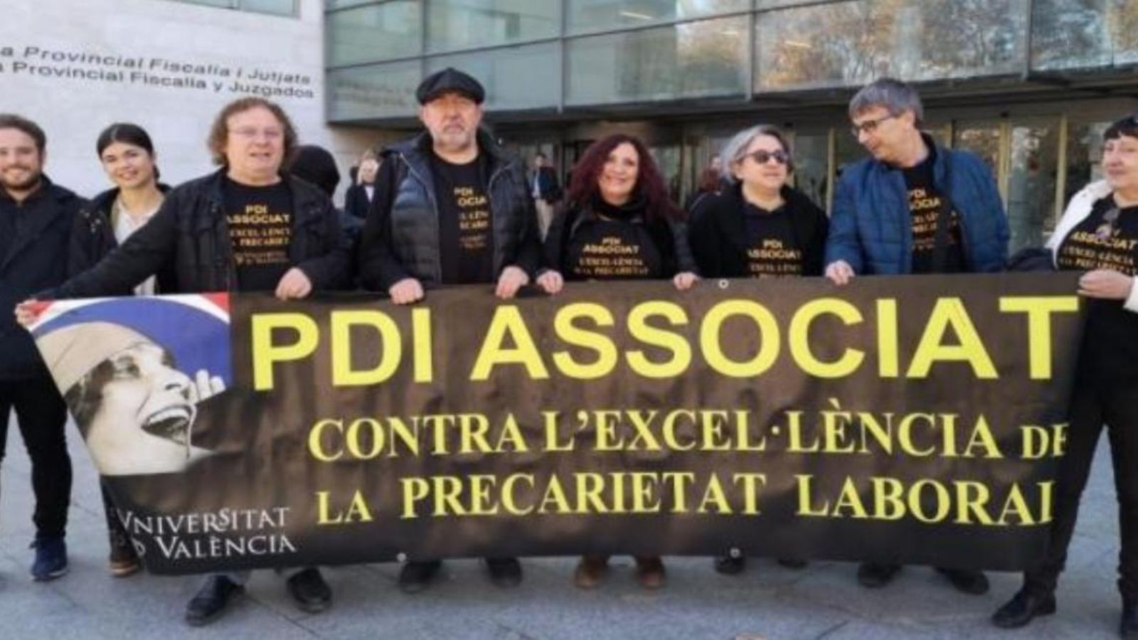 Imatge d'arxiu d'una protesta de la Plataforma de Professorat Associat de la UV
