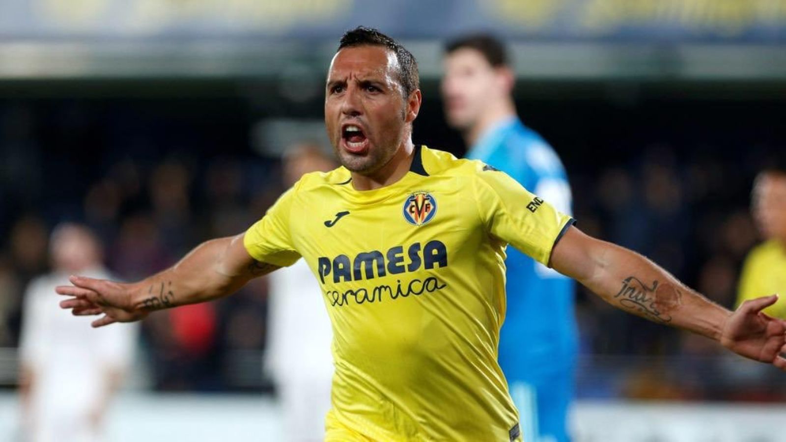 Cazorla celebra un gol amb el Villarreal