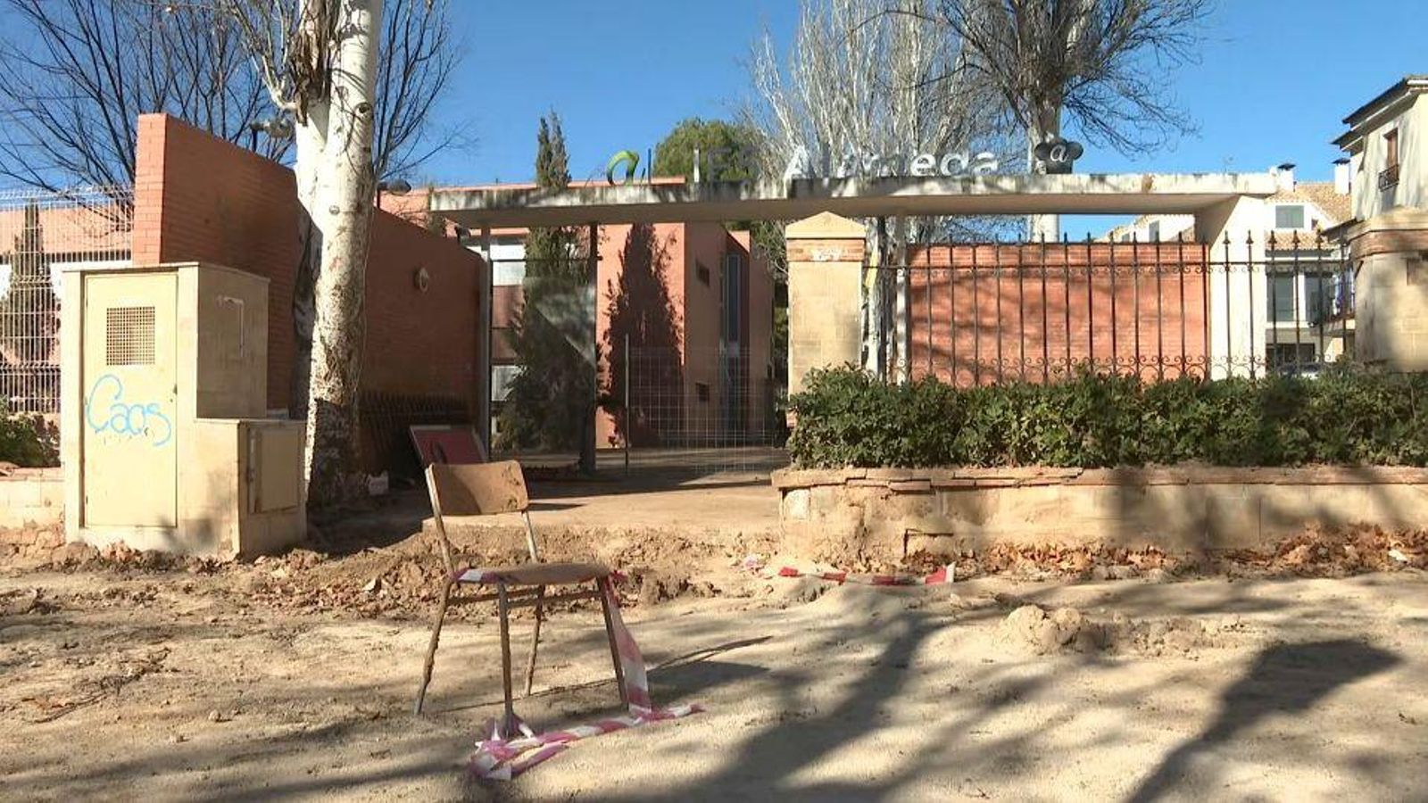 L'IES Alameda d'Utiel, arrasat per la dana, on estudiava l'alumnat de secundària i també el del conservatori professional fins al dia 29 d'octubre