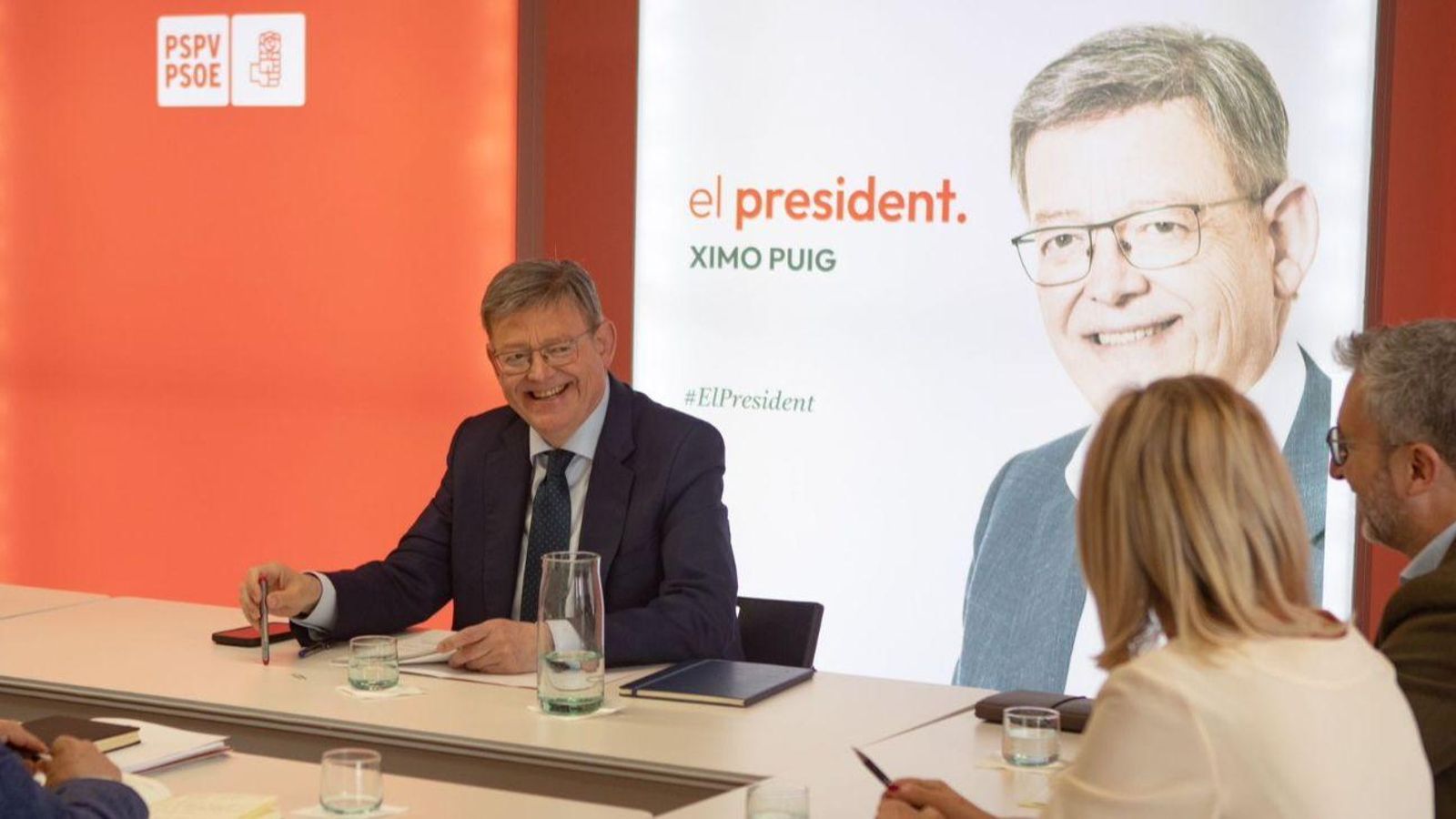 Ximo Puig en la presentació del programa electoal que ha dissenyat per a les famílies el PSPV