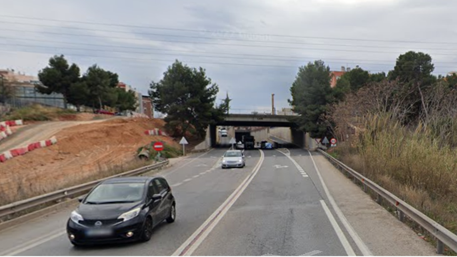 Carretera N-220 al seu pas per Manises