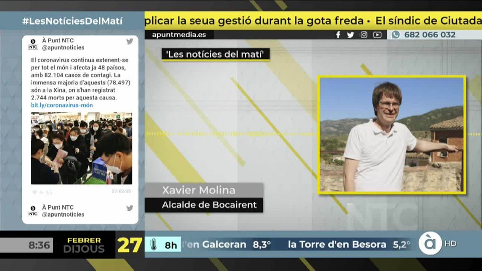 27.02.2020 | NM Entrevista amb Xavier Molina, alcalde de Bocairent