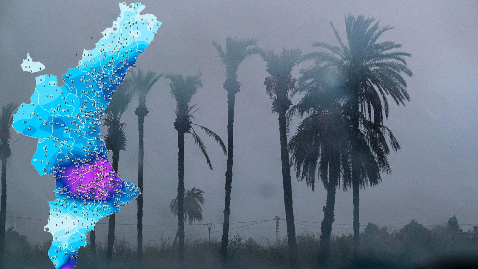 Municipis com Gandia o Pilar de la Horadada marquen els registres màxims de les últimes 24 hores