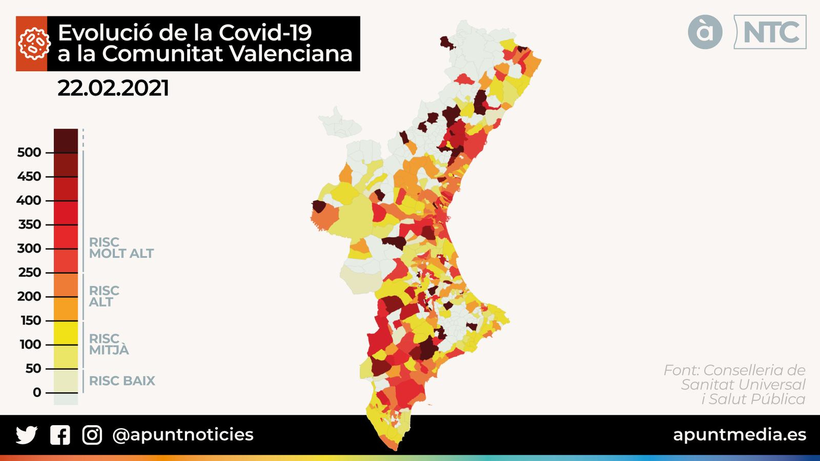 Elaboració pròpia a partir de les dades de la Conselleria de Sanitat