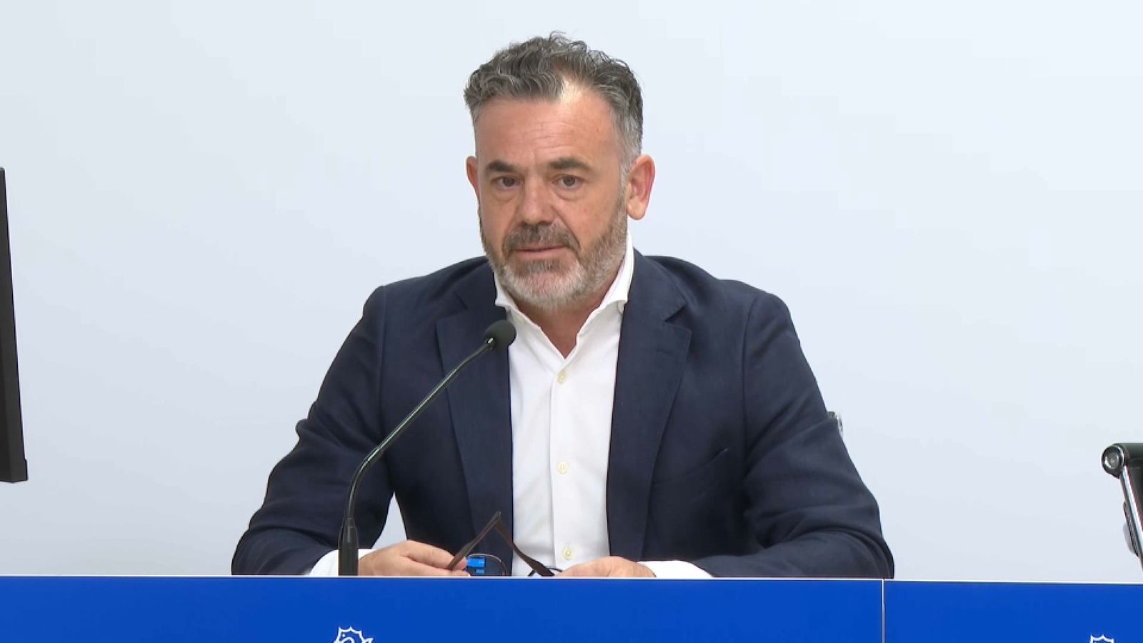 El conseller de Presidència, José Luis Díez, durant la roda de premsa posterior al ple del Consell