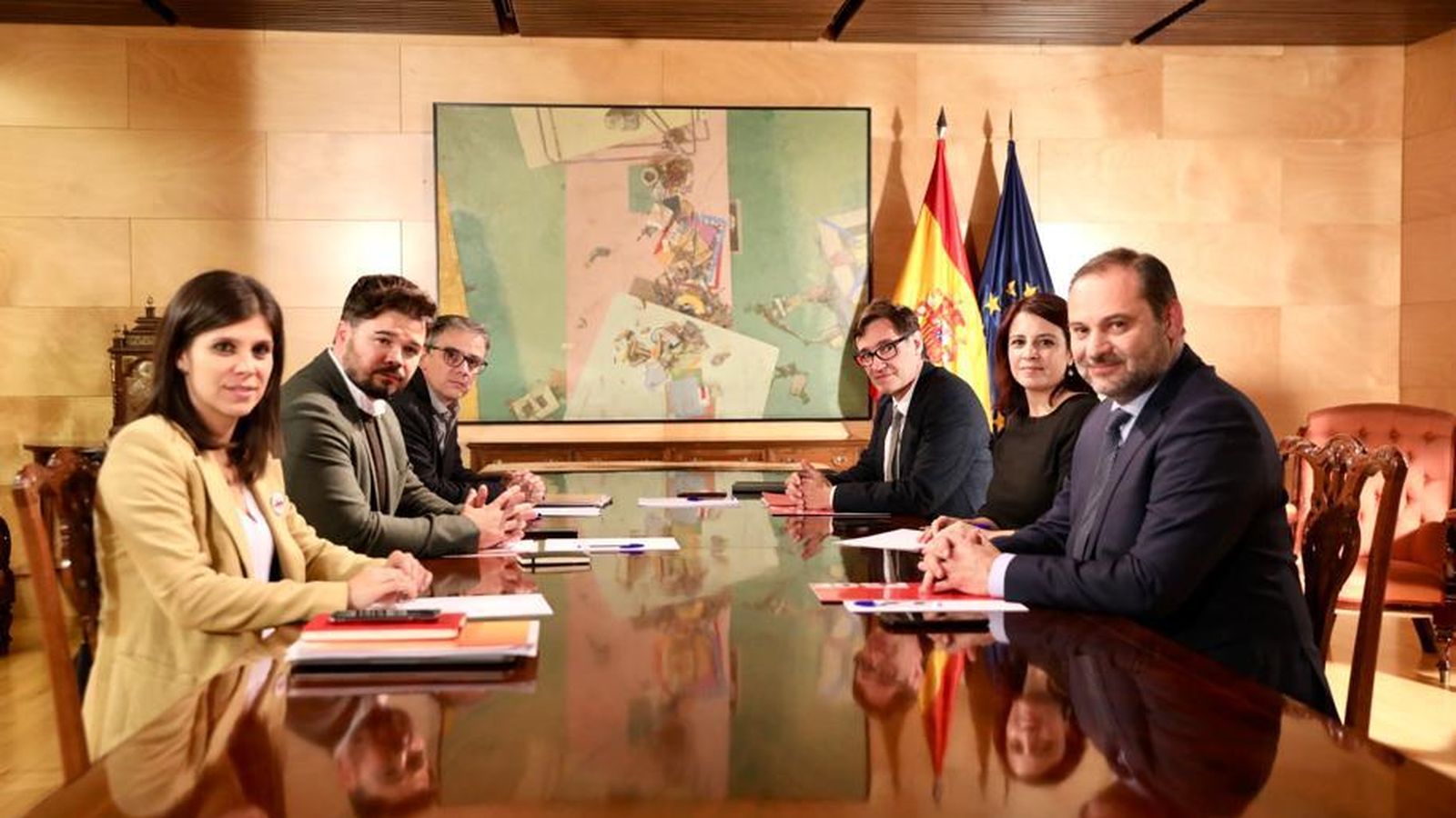 Imatge de la reunió d'aquest dimecres al Congrés