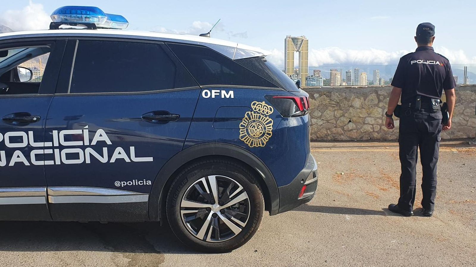 Un agent de la policia nacional a Benidorm