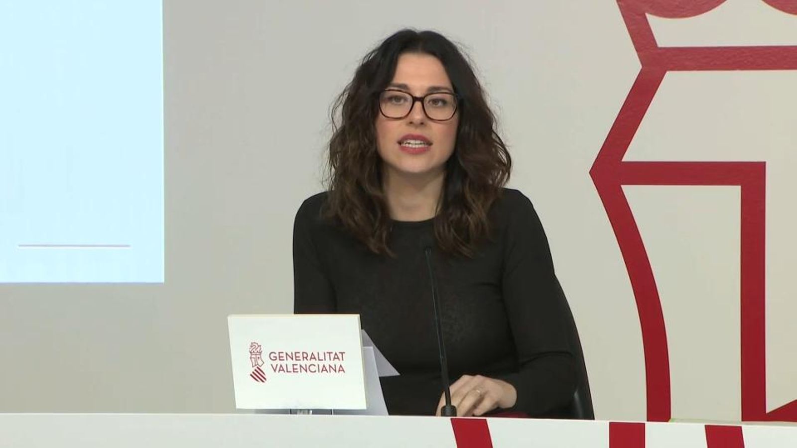 Aitana Mas en la roda de premsa posterior al Ple del Consell aquest divendres