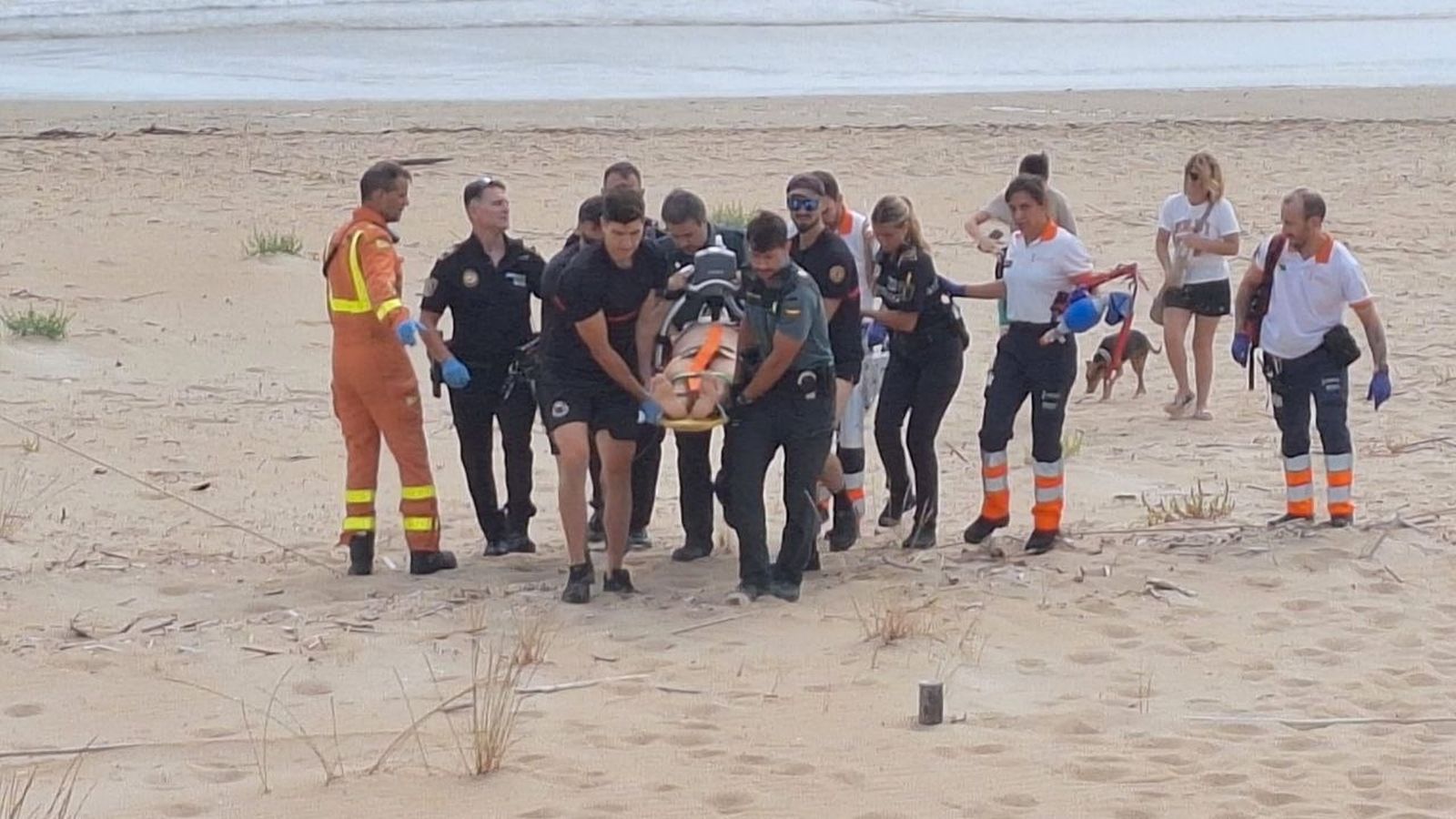 Trasllat de l'home accidentat