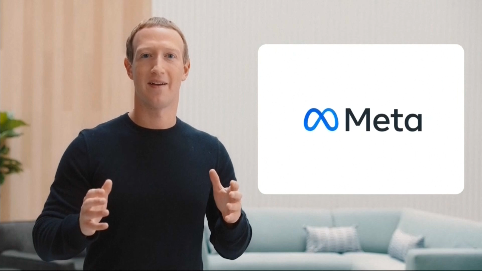 El director executiu de Facebook, Mark Zuckerberg, durant l'anunci El director executiu de Facebook, Marc Zuckerberg, durant l'anunci