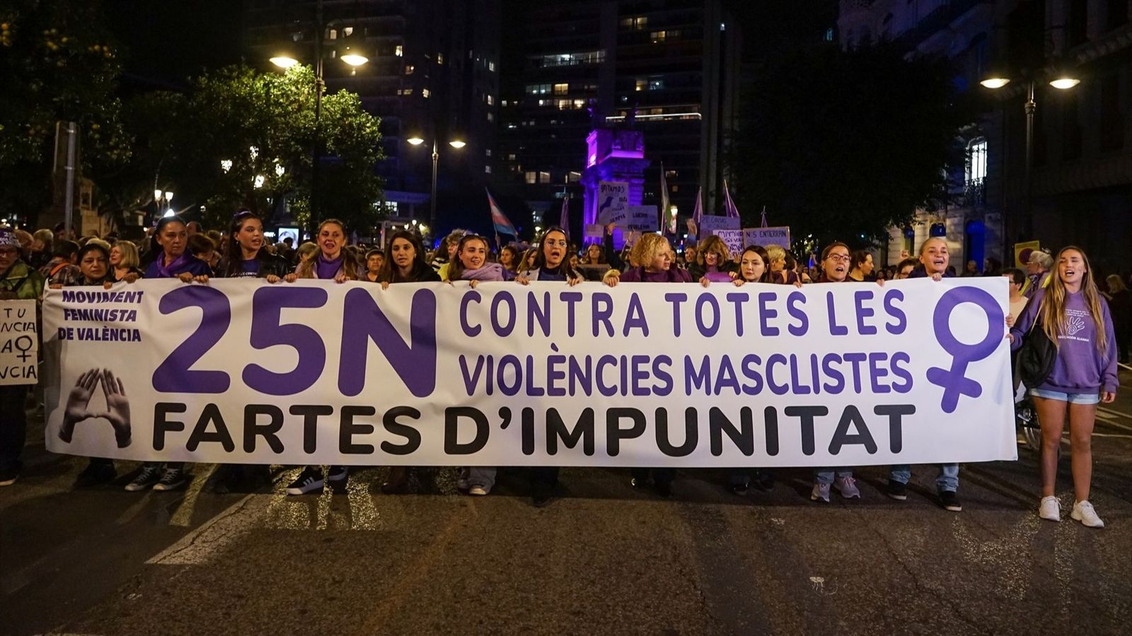 Manifestació del 25N a la ciutat de València el 2024