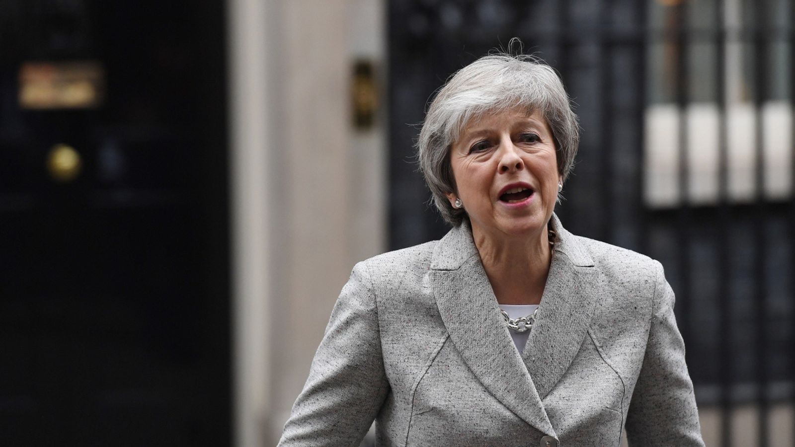 Theresa May, en roda de premsa en el 10 de Downing Street
