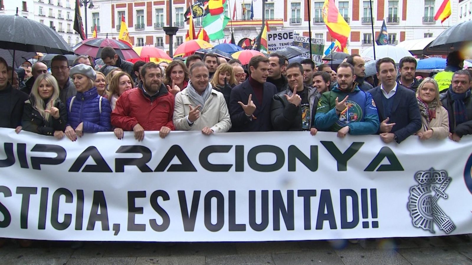 PP, Ciutadans i Vox hi han estat presents per a donar suport als col·lectius manifestants