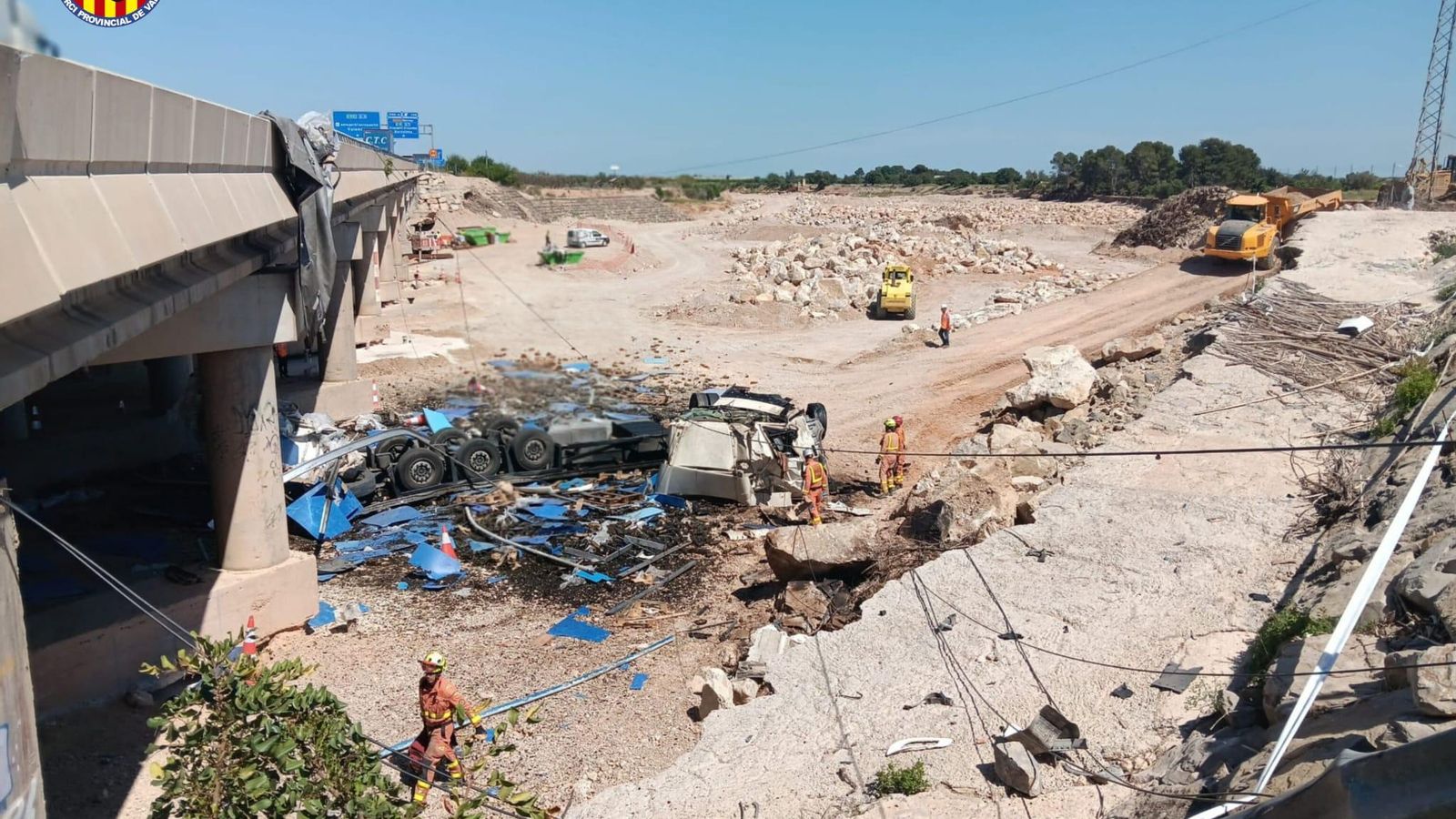 El camió ha caigut a l'altura del km 337