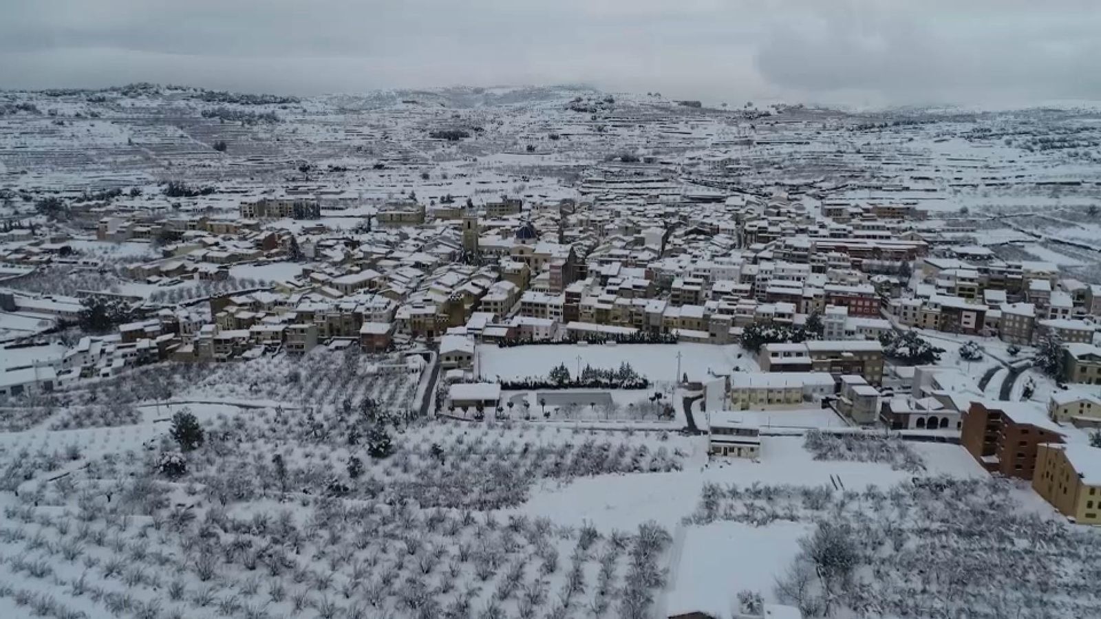 La borrasca Filomena va deixar gelat l'interior de Castelló