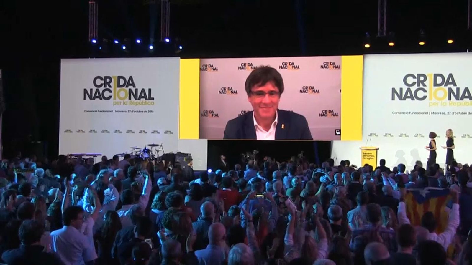 Puigdemont, aquest dissabte durant la presentació de la Crida