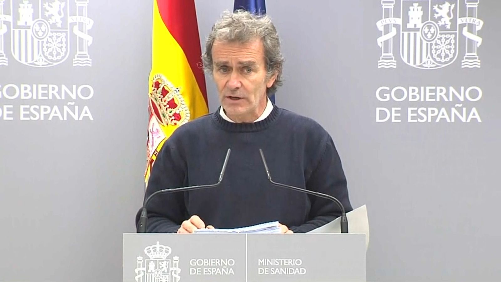 Fernando Simón, durant la roda de premsa