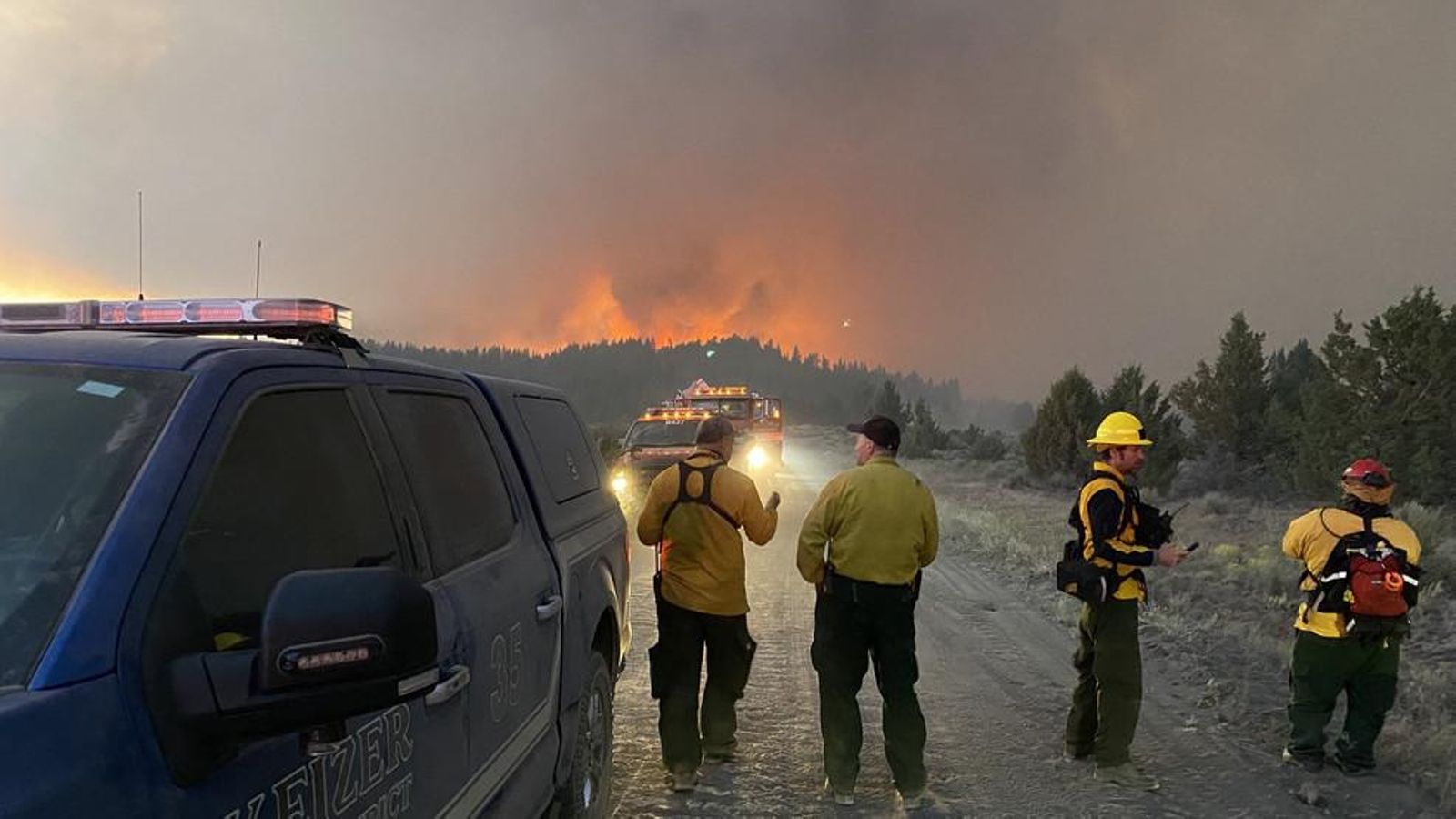 Bombers en l'incendi